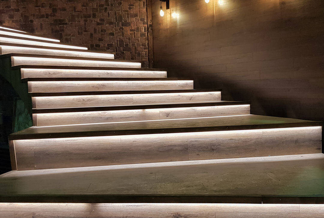 Stairway Linear Lighting with LED Lights